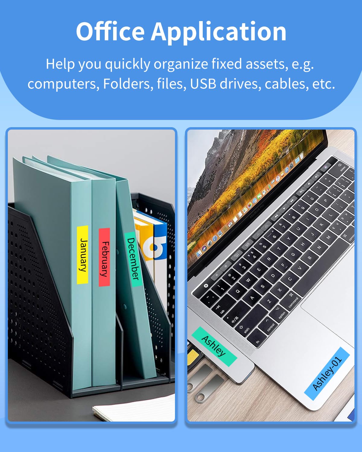 Anycolor Compatible with Dymo LetraTag Refills Label Maker Refills 12mm x 4m Colored Plastic Label Tape for Letra Tag 200B Plus LT100H LT100T QX50 Label Maker, 91331 91332 91333 91334 91335 Label