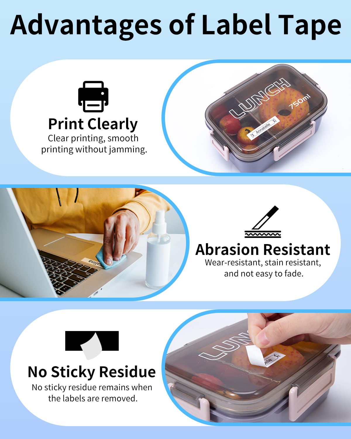 Anycolor Compatible with Dymo LetraTag Refills Label Maker Refills 12mm x 4m Colored Plastic Label Tape for Letra Tag 200B Plus LT100H LT100T QX50 Label Maker, 91331 91332 91333 91334 91335 Label
